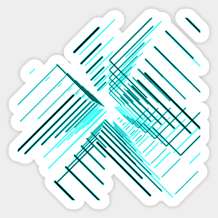 blue Galaxy space geometric Sticker